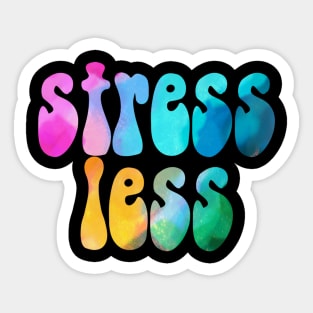 Colorful Stress Less Sticker